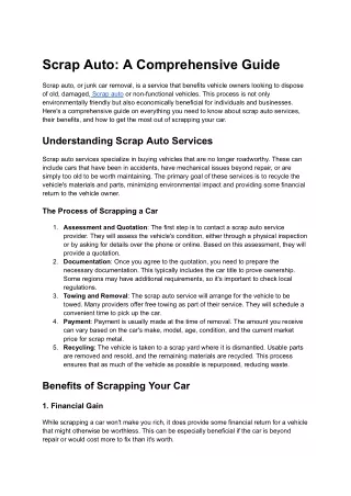 Scrap auto