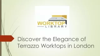 discover the elegance of terrazzo worktops