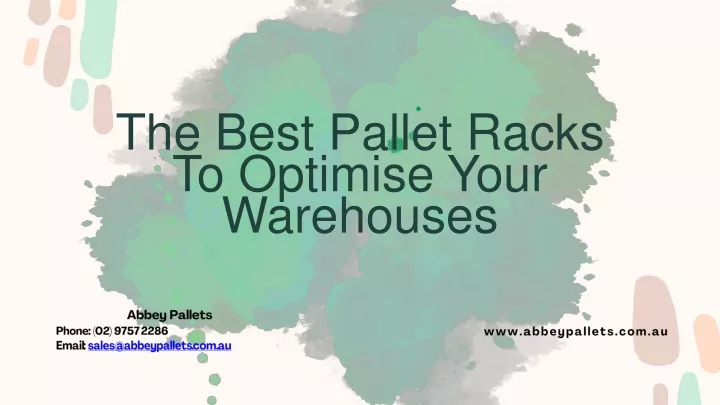 the best pallet racks to optimise your warehouses