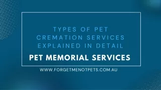 Types of Pet Cremation Services Explained In Detail