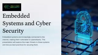 Embedded Systems and Cyber Security