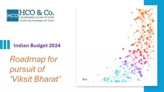 Indian Budget 2024 Unveiled Strategic Overview by HCO & Co.