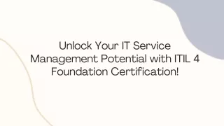 unlock your it service management potential with