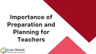 importance of preparation and planning