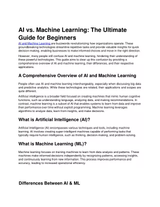 AI vs. Machine Learning: The Ultimate Guide for Beginners