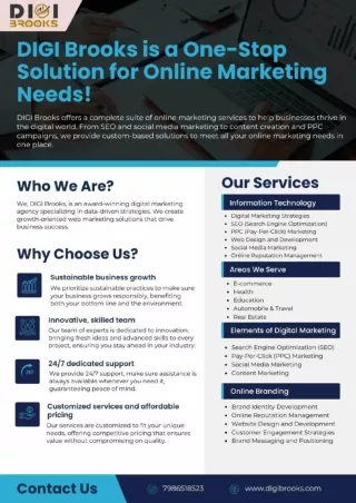 DIGI Brooks is a One-Stop Solution for Online Marketing Needs!