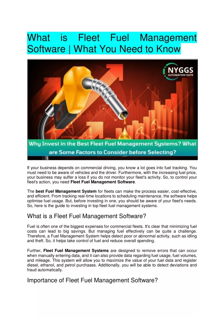 what is fleet fuel management software what