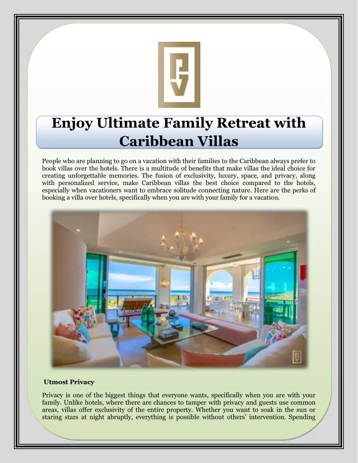 enjoy ultimate family retreat with caribbean