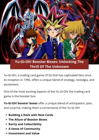 yu gi oh booster boxes unlocking the thrill
