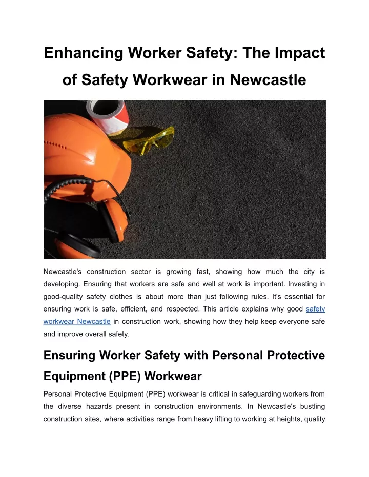 enhancing worker safety the impact