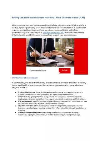 Best Business Lawyer Near You