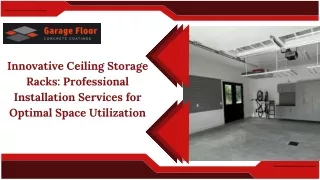 Innovative Ceiling Storage Racks Professional Installation Services for Optimal Space Utilizationdd a heading