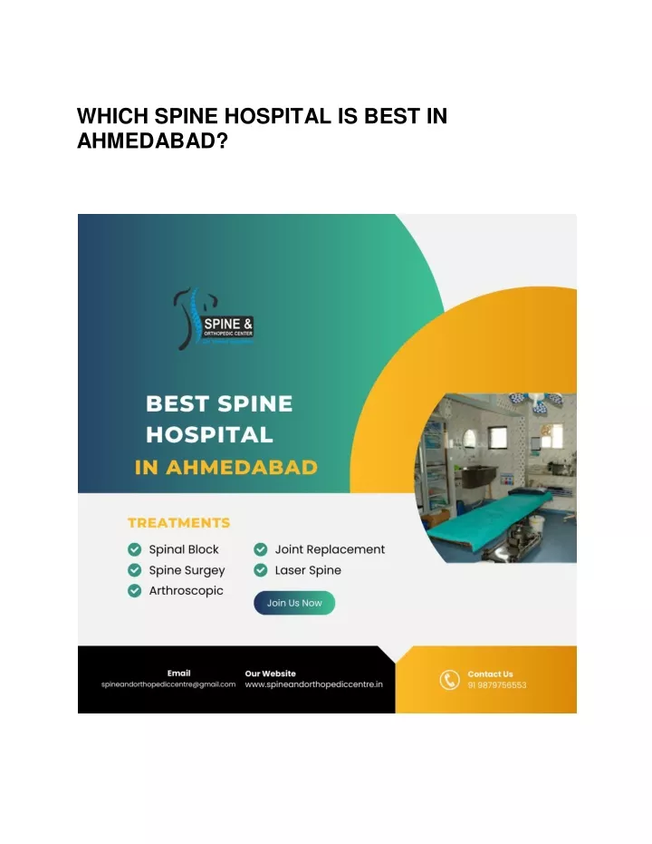 which spine hospital is best in ahmedabad