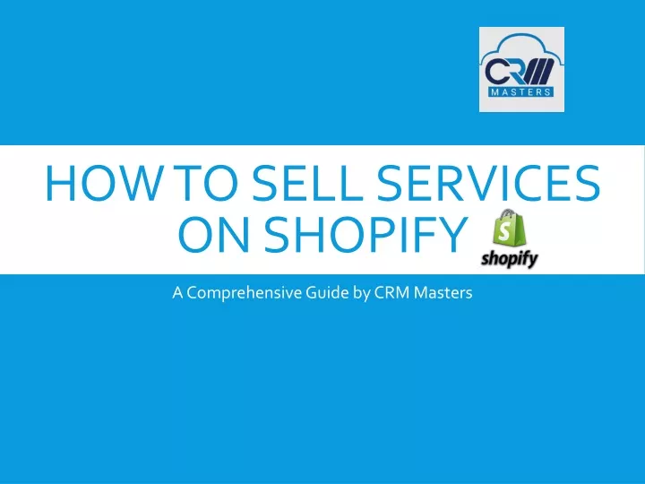 how to sell services on shopify