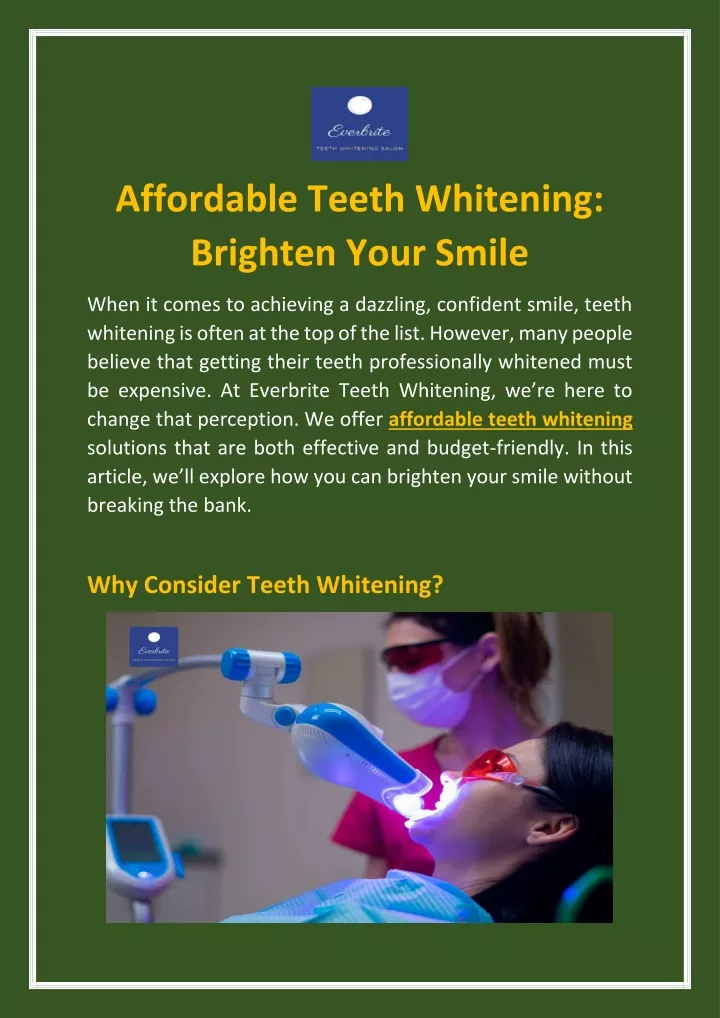 affordable teeth whitening brighten your smile