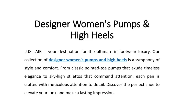 designer women s pumps high heels