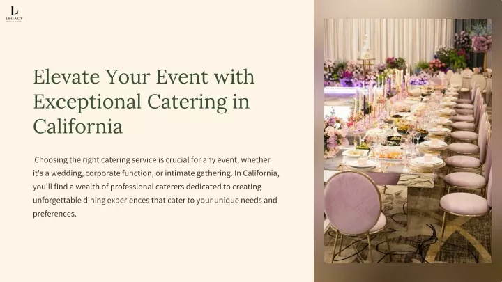 elevate your event with exceptional catering