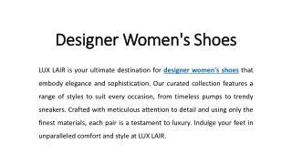 Designer Women's Shoes