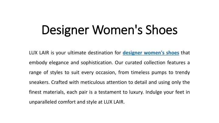 designer women s shoes