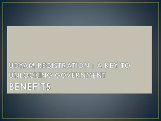 udyam registration a key to unlocking government benefits