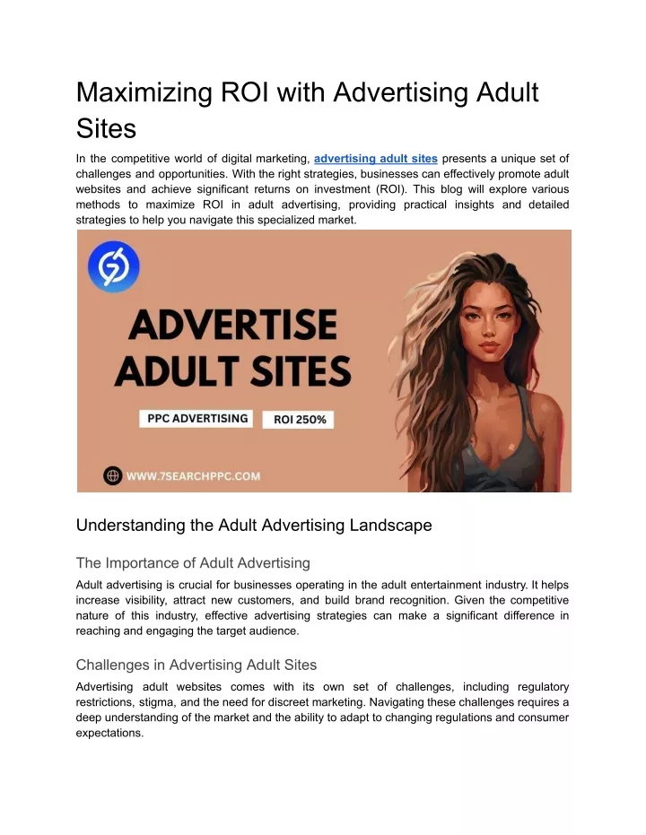 maximizing roi with advertising adult sites