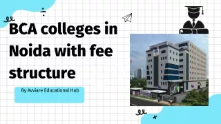 BCA colleges in Noida with fee structure