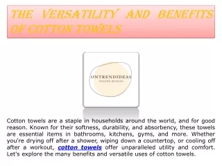 Cotton towels