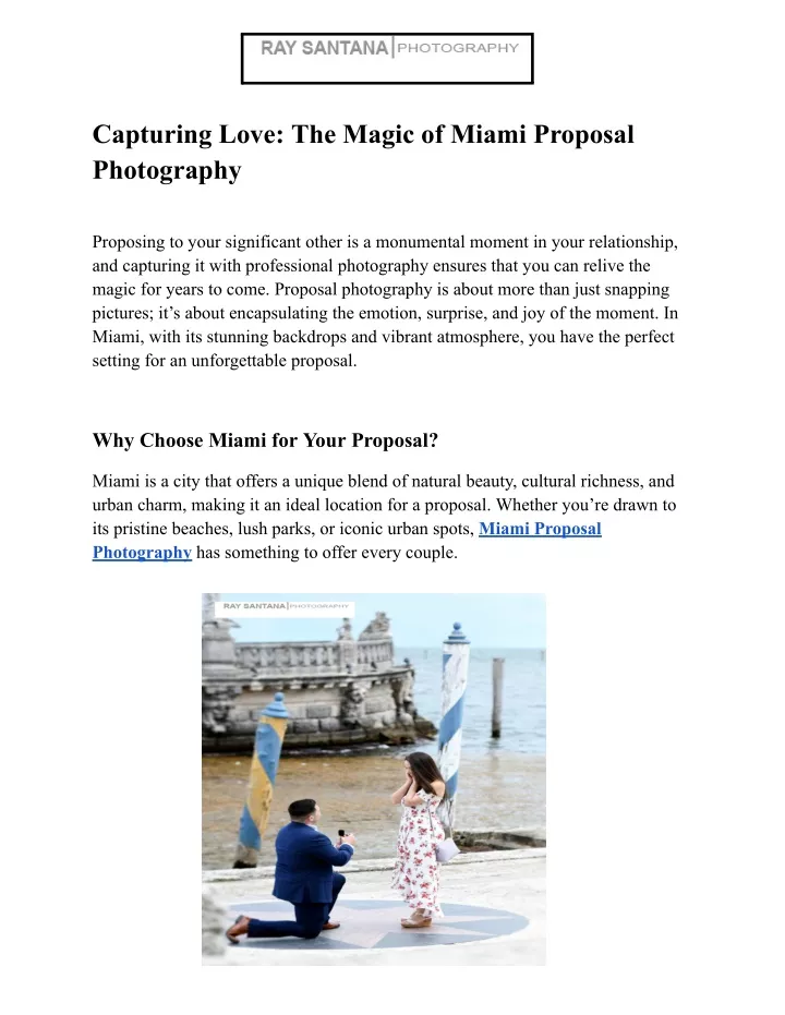 capturing love the magic of miami proposal