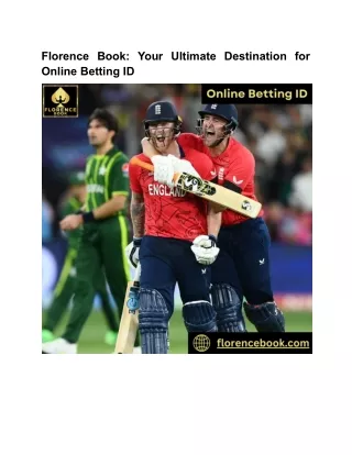 Florence Book_ Reliable Online Betting ID Platform