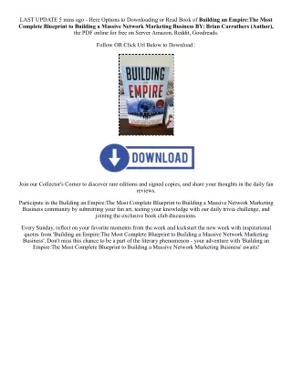 Download Pdf Building an Empire:The Most Complete Blueprint to Building a Massiv