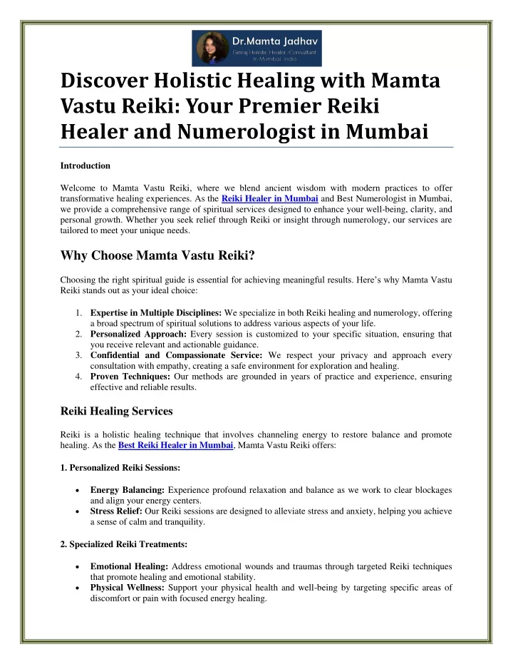 discover holistic healing with mamta vastu reiki