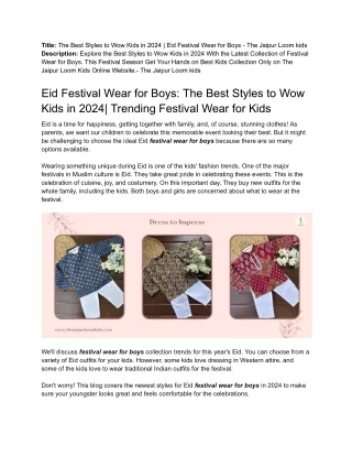 Blog 15_ Festival Wear for Boys - TJLK GP