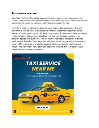 Taxi service near me