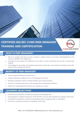 certified iso iec 31000 risk manager