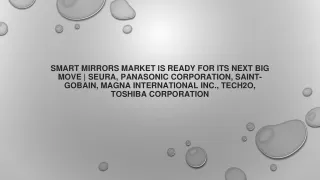 smart mirrors market is ready for its next
