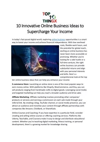 10 Innovative Online Business Ideas to Supercharge Your Income (1)