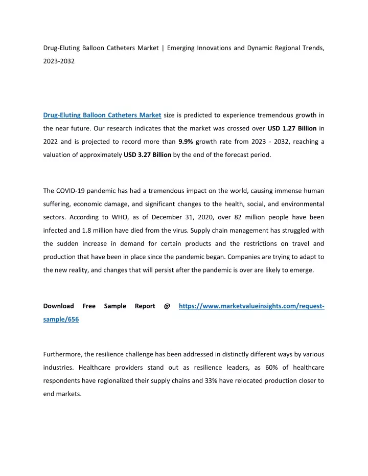 drug eluting balloon catheters market emerging