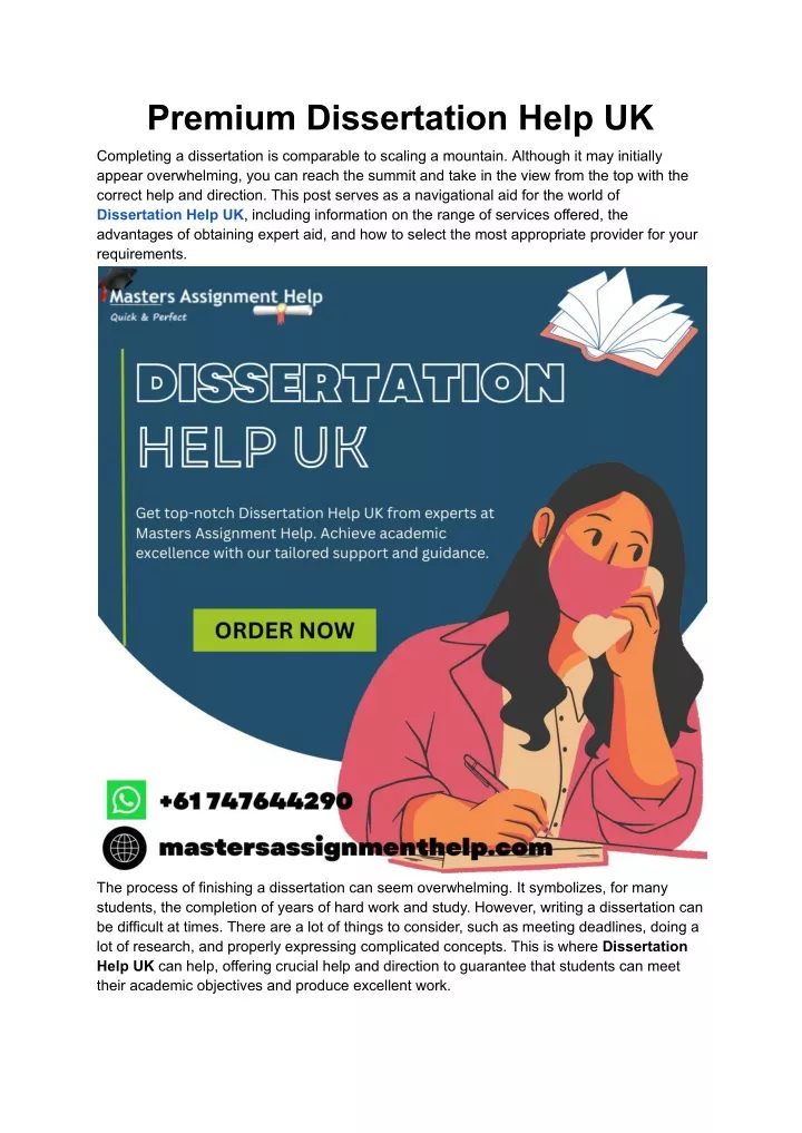 premium dissertation help uk