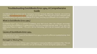 troubleshooting quickbooks error 1904 a comprehensive guide