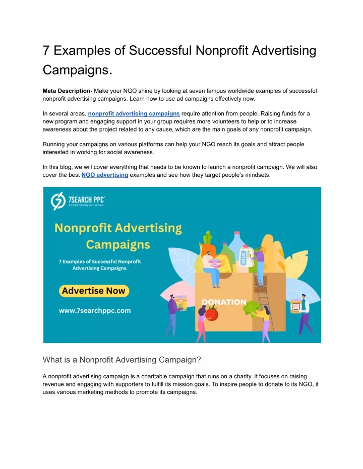 7 examples of successful nonprofit advertising