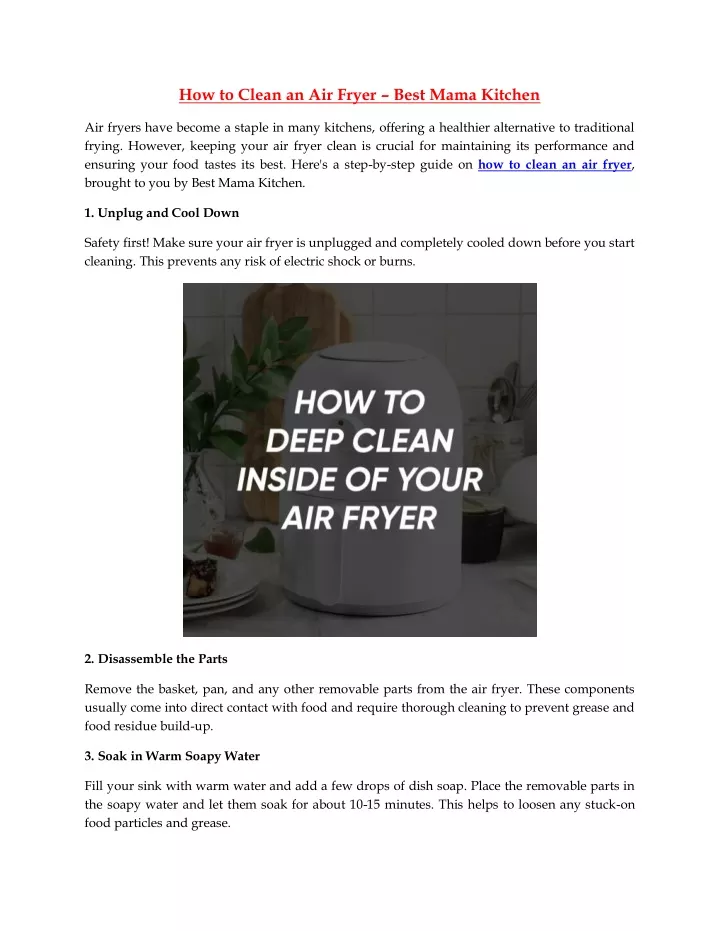 how to clean an air fryer best mama kitchen