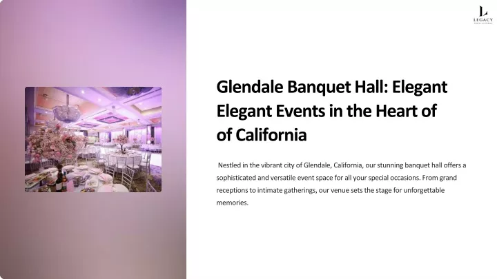 glendale banquet hall elegant elegant events