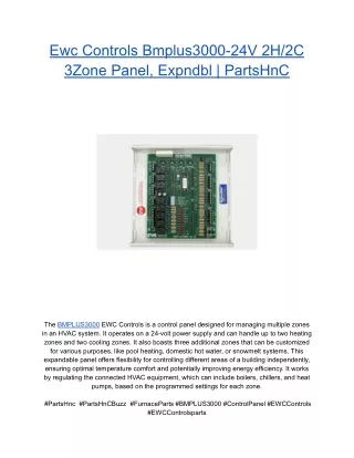 ewc controls bmplus3000 24v 2h 2c 3zone panel