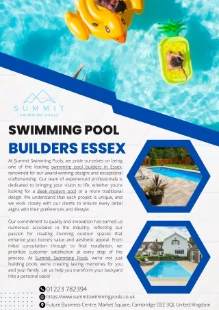 Swimming Pool Builders Essex