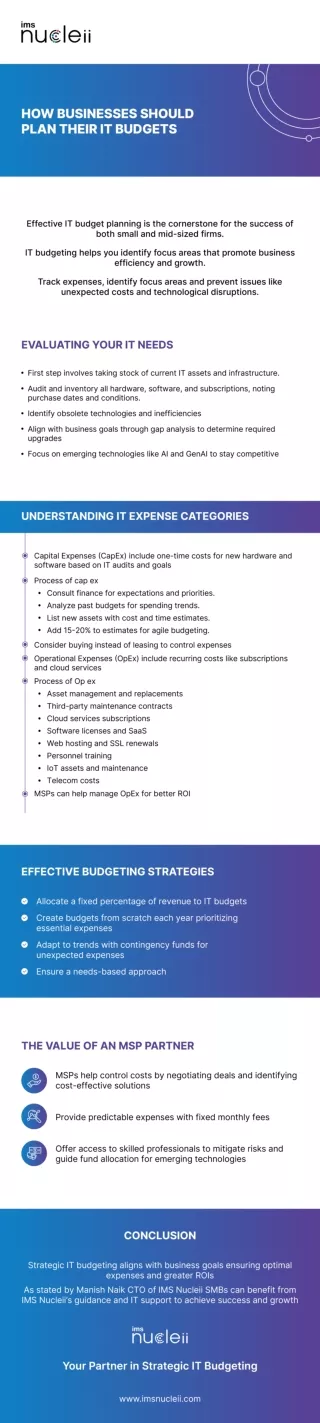 How Businesses Should Plan Their IT Budgets