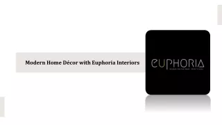 modern home d cor with euphoria interiors