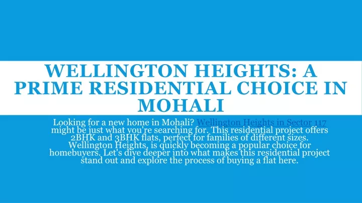 wellington heights a prime residential choice in mohali