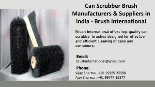 Can Scrubber Brush Manufacturers & Suppliers in India  - Brush International