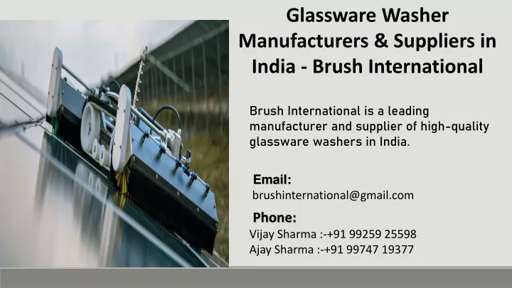 glassware washer manufacturers suppliers in india