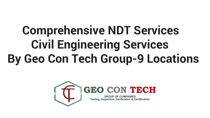 comprehensive ndt services civil engineering